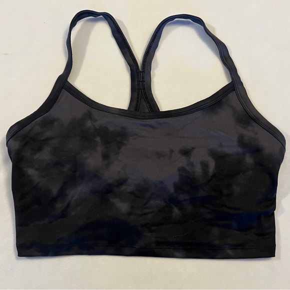 M NEW Black Tie Dye Longline Bralette Bra Maurices Racerback Cotton Wire-free - Picture 2 of 8